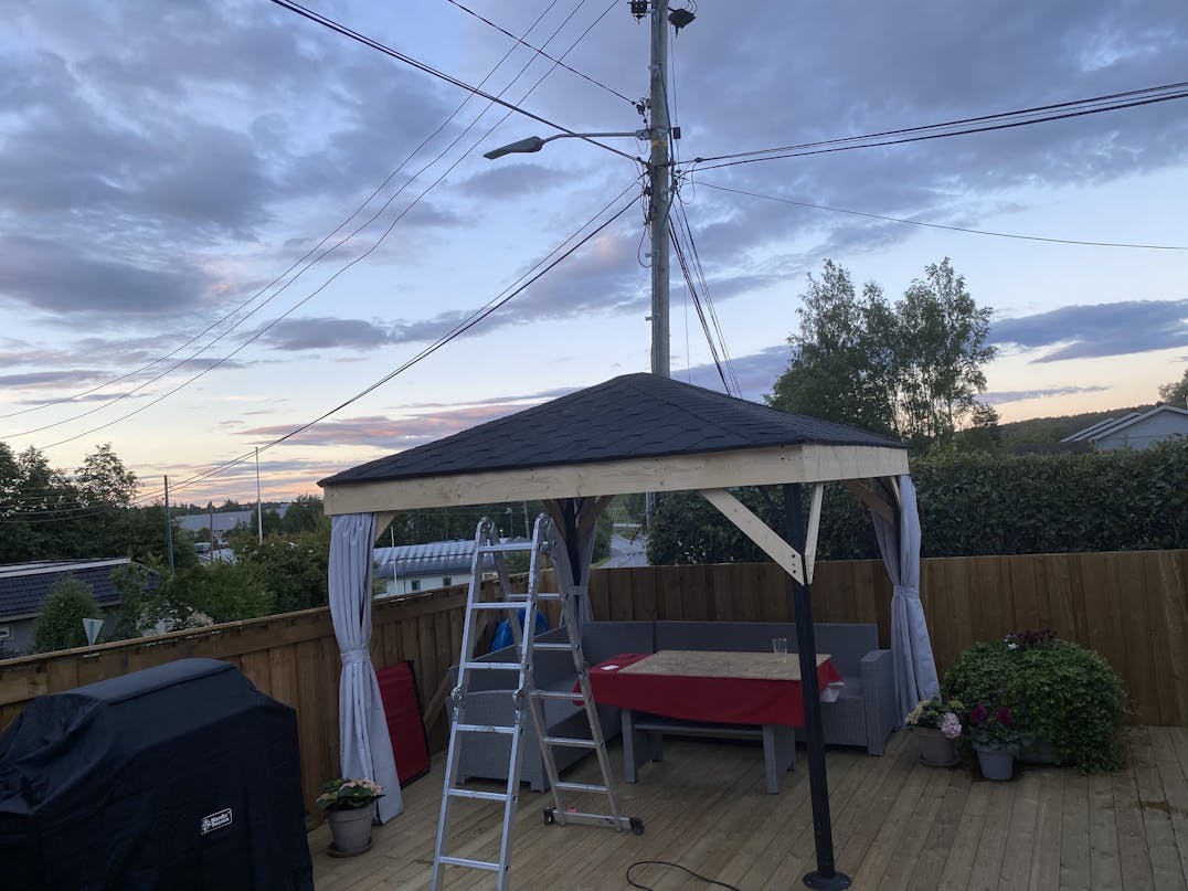 Hårdt tag pavillon Pavillon med hårdt tag